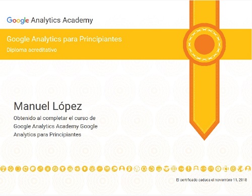 Certificado Google Analytics para principantes Google Analytics Certificate for beginners